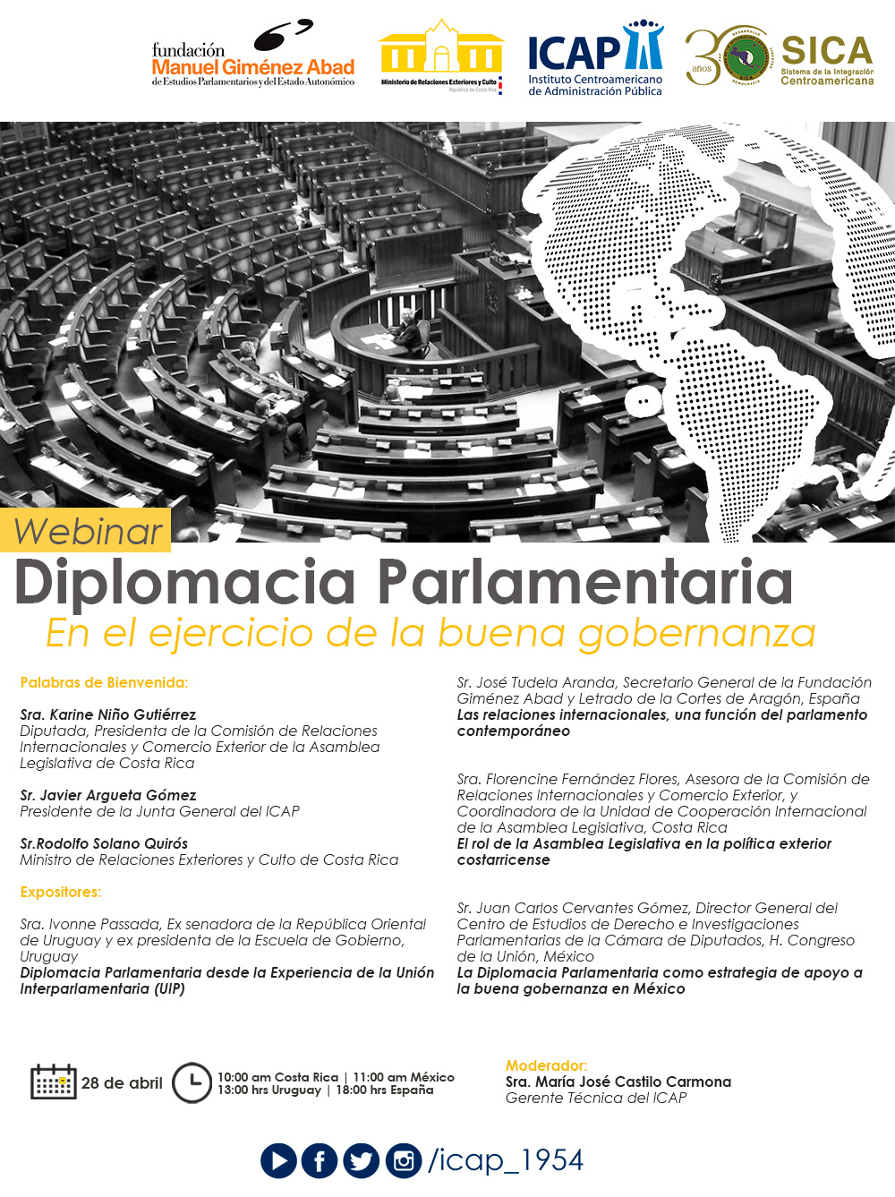 Webinar: “Diplomacia Parlamentaria: En el ejercicio de la buena gobernanza” 
