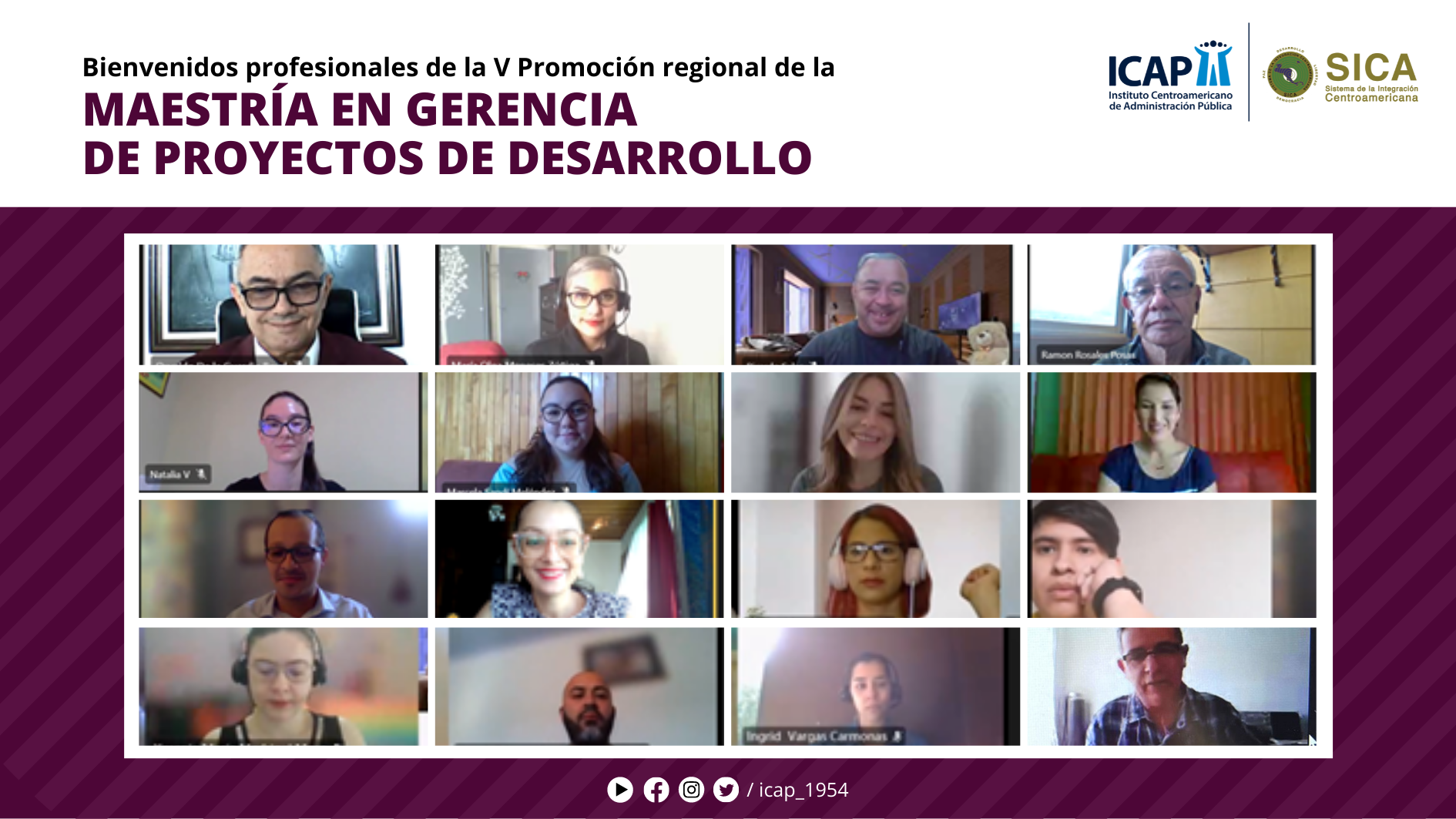 19 centroamericanos inician maestría en Gerencia de Proyectos de Desarrollo
