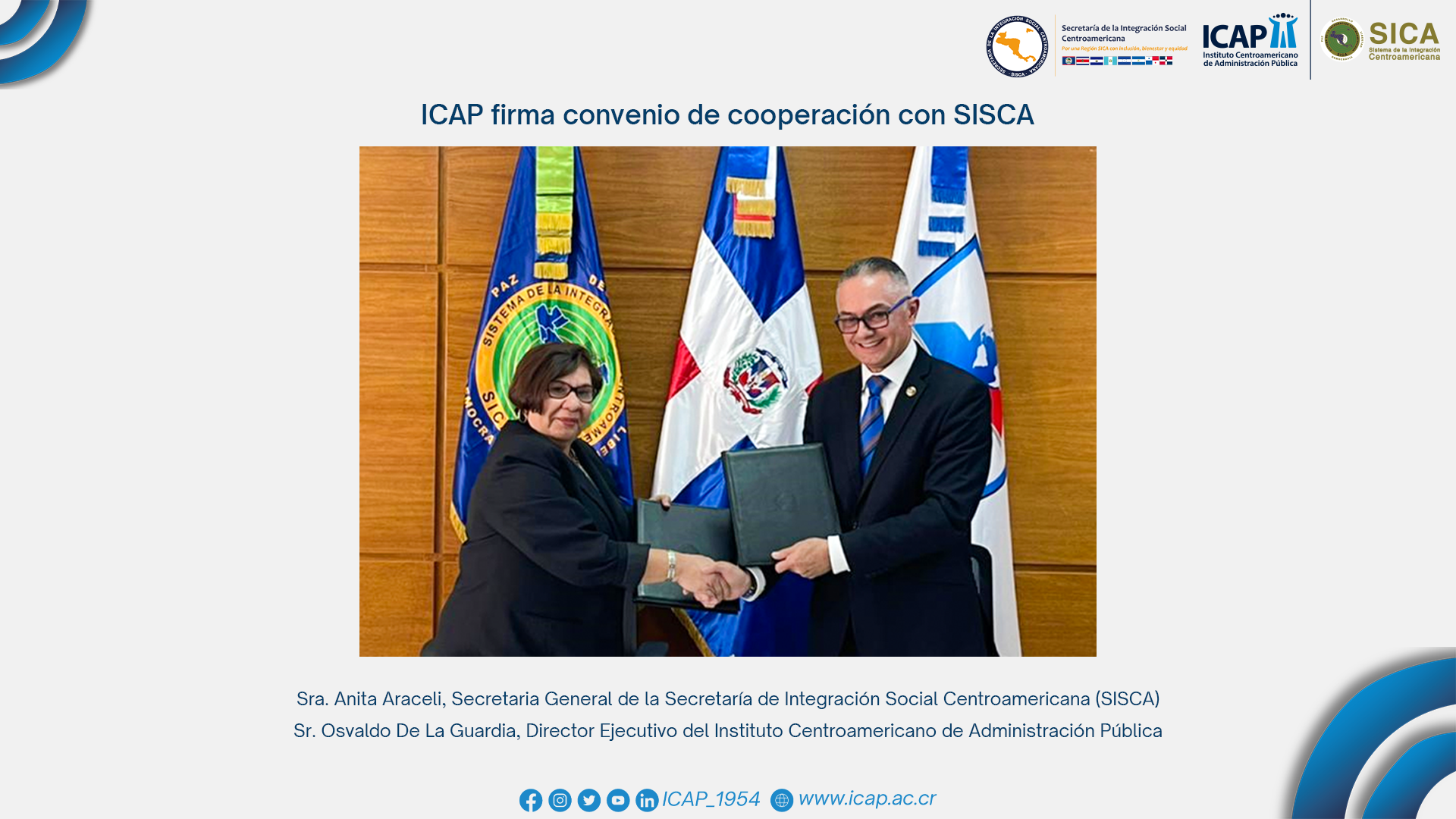 ICAP firma convenio de cooperación con SISCA
