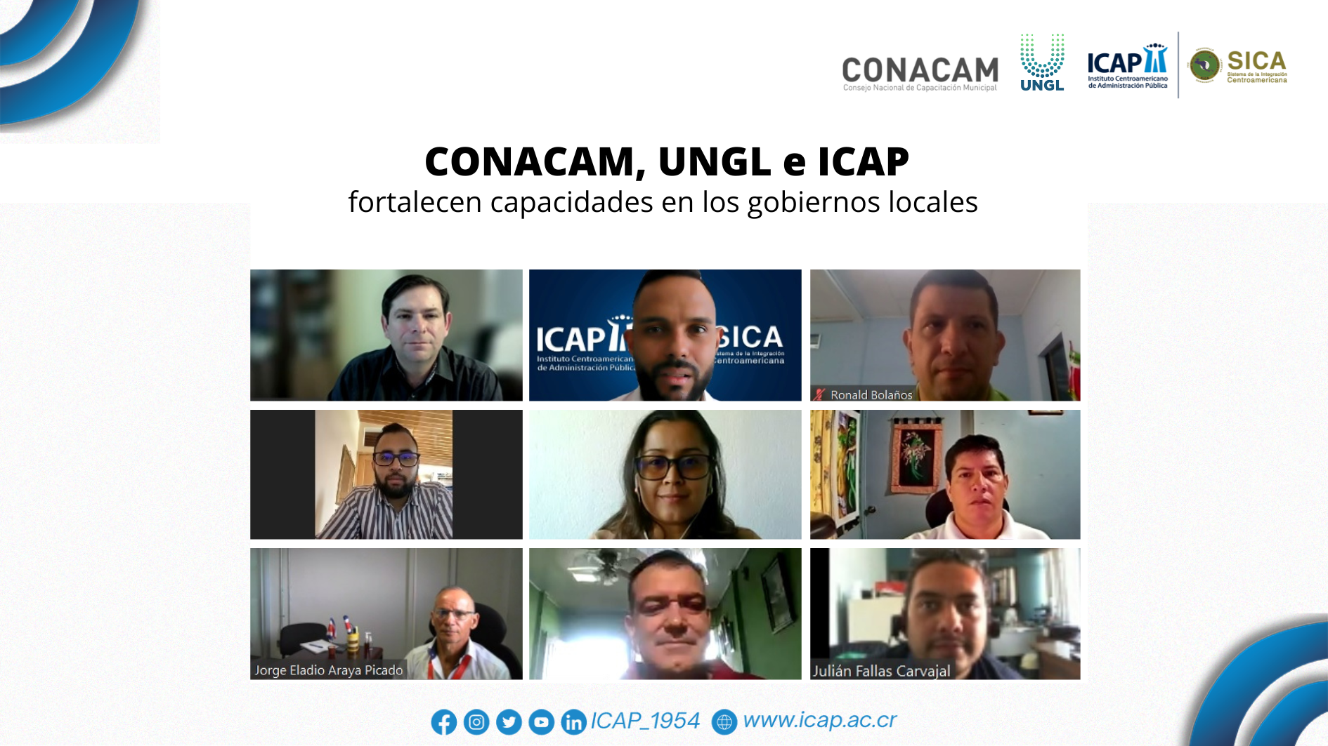 ICAP, UNGL y CONACAM fortalecen capacidades en los gobiernos locales