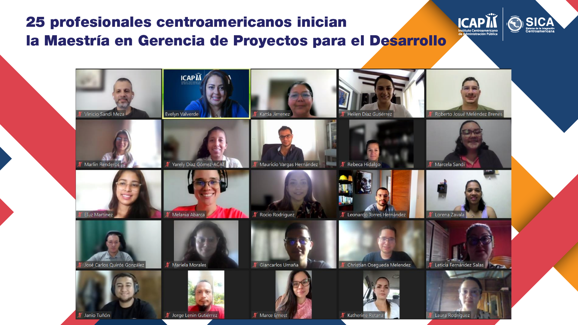 25 centroamericanos inician formación en la Maestría en Gerencia de Proyectos para el Desarrollo