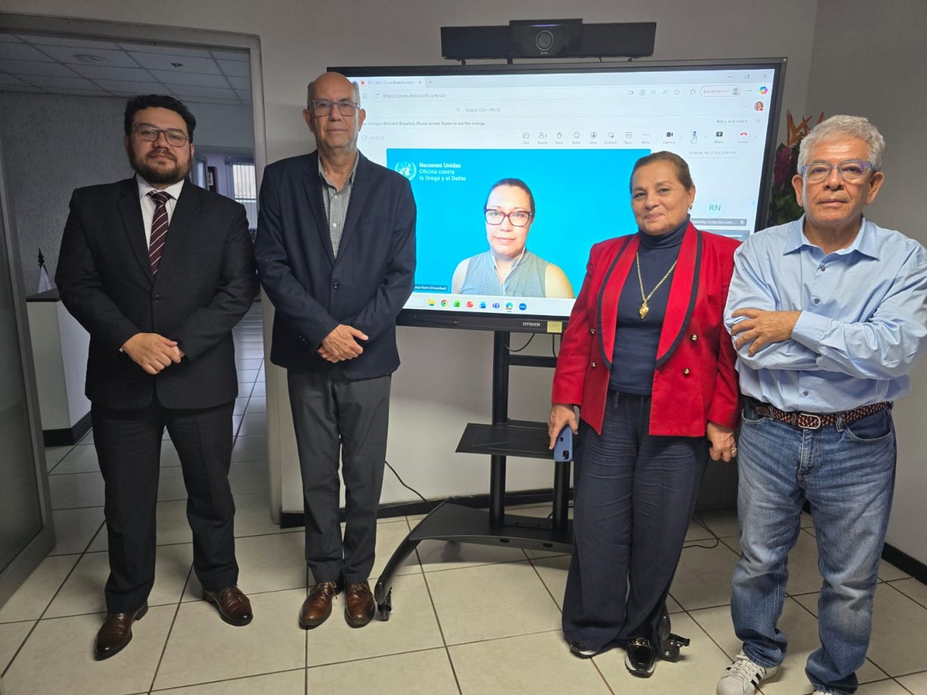 Reunión sostenida entre autoridades del ICAP y la Oficina de las Naciones Unidas contra la Droga y el Delito (UNODC)