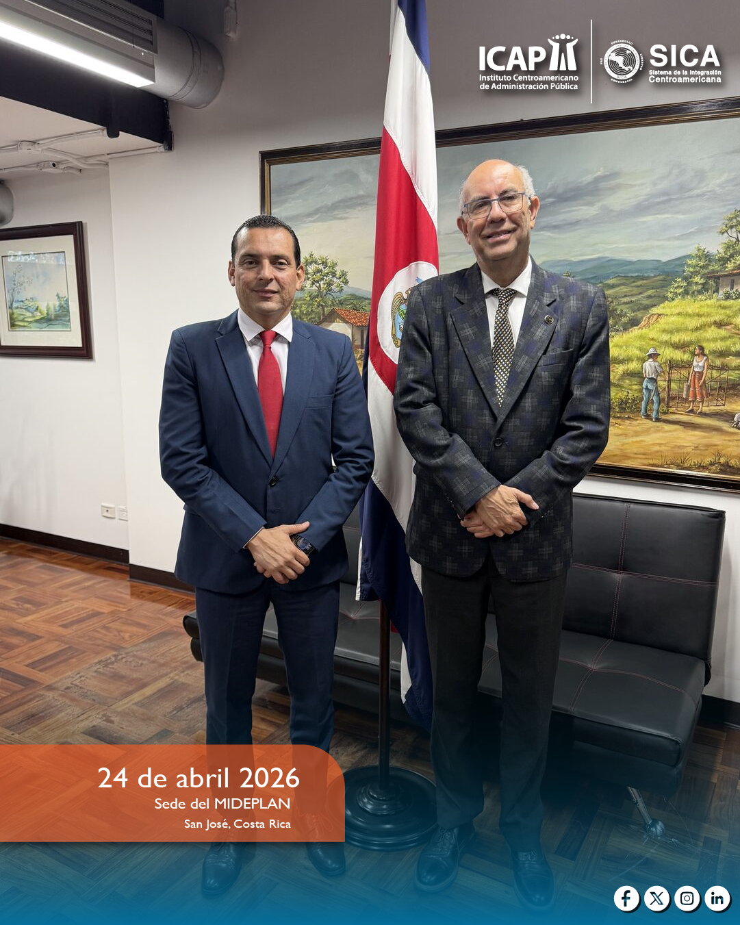 ICAP y MIDEPLAN fortalecen coordinación para impulsar la planificación de la inversión pública en Costa Rica