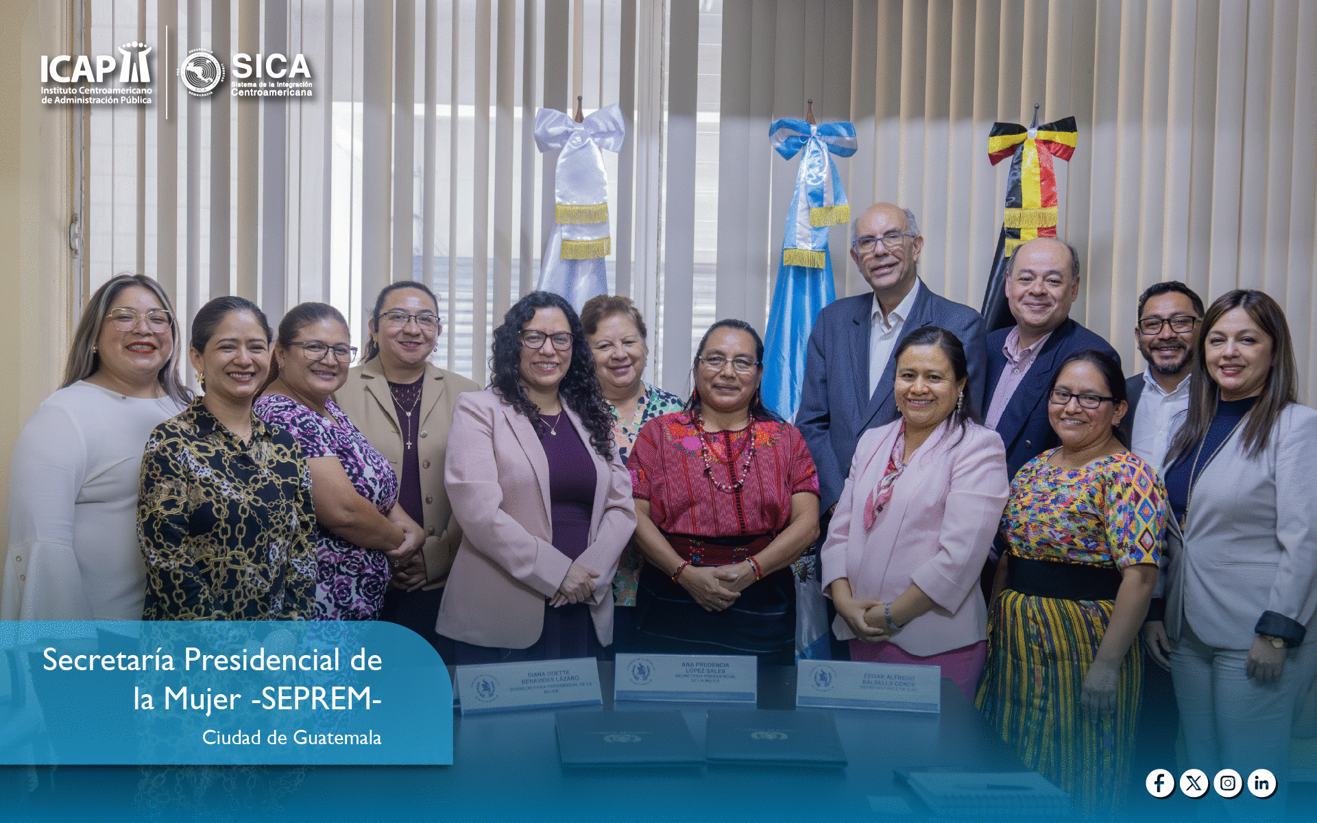 El ICAP y la Secretaría Presidencial de la Mujer en Guatemala fortalecen alianza mediante la firma de una Carta de Entendimiento